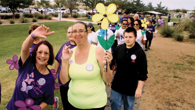 In 2015, the community rallied for the "Walk to End Alzheimer's disease" at Voiers' "Pit Park" in Deming, NM. Headlight File Photo