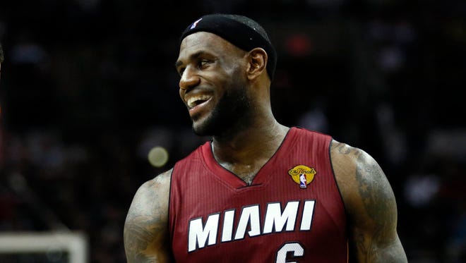 Miami Heat forward LeBron James (6) opts out of his deal with the team.