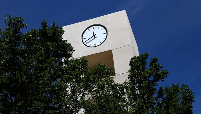 The San Juan College clock tower is pictured in a file photo from June 2016. Students there seeking to transfer to Fort Lewis College in Durango, Colorado, will soon have a new scholarship option.