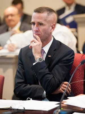 Beau Biden at the budget hearing and Joint Finance Committee room at Legislative Hall Monday Feb. 24, 2014.