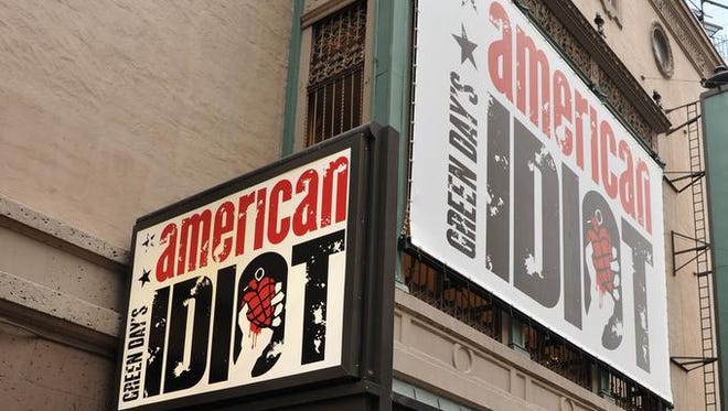 A crowd outside the St. James Theatre in New York during the final soundcheck for "American Idiot" in 2010.