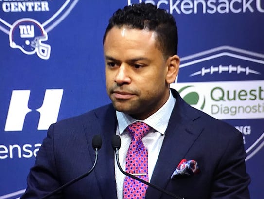 Giants VP of player evaluation Marc Ross talks to the