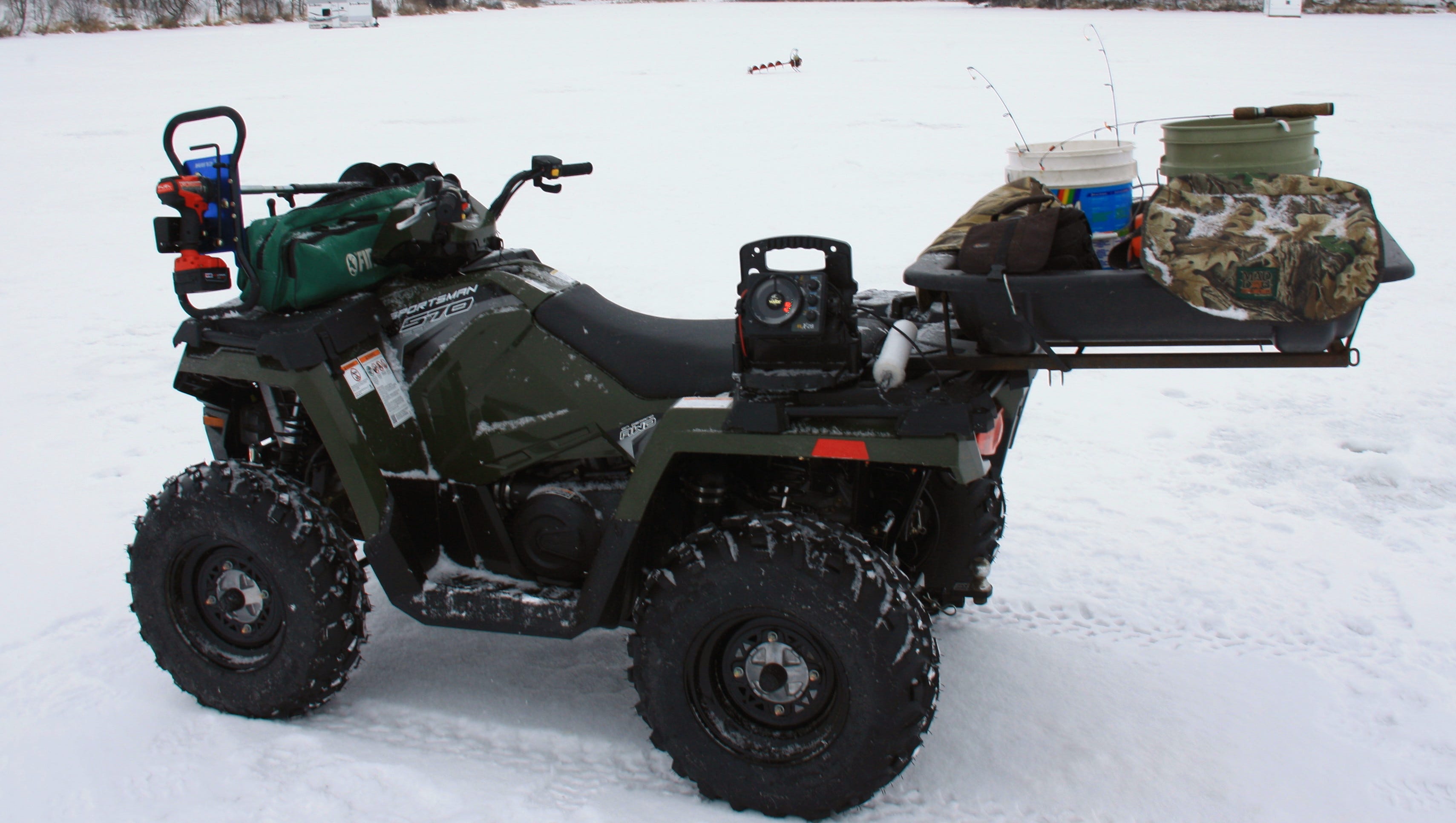 ATVs improve ice fishing efficiency