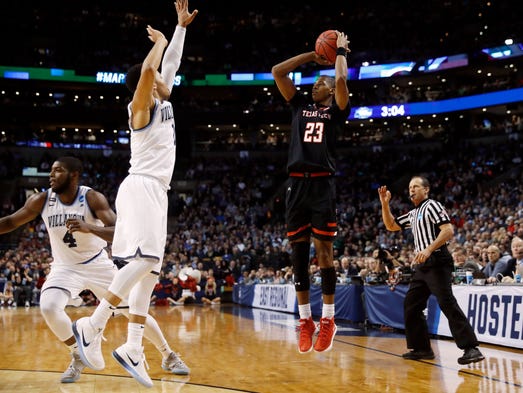 Texas Tech Red Raiders guard Jarrett Culver launches