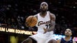 Cleveland Cavaliers' LeBron James (23) drives to the