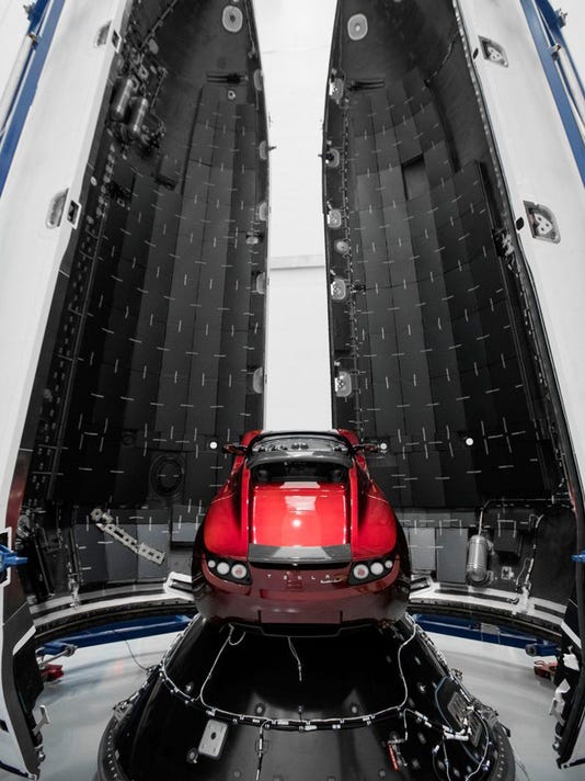 SpaceX launch: Elon Musk reveals red Tesla Roadster bound ...