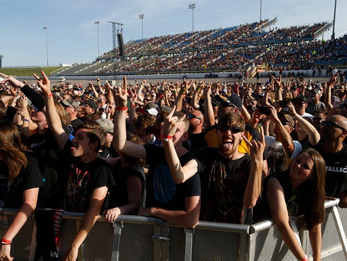 Fans cheer as Denmark metal band Volbeat opens up the