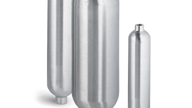 A gas sampling cylinder similar to the ones seen here was used to construct a pipe bomb that exploded early Tuesday morning in Farmington. The outdoor blast caused minor damage and no injuries. Local and federal law enforcement agencies are investigating the blast.