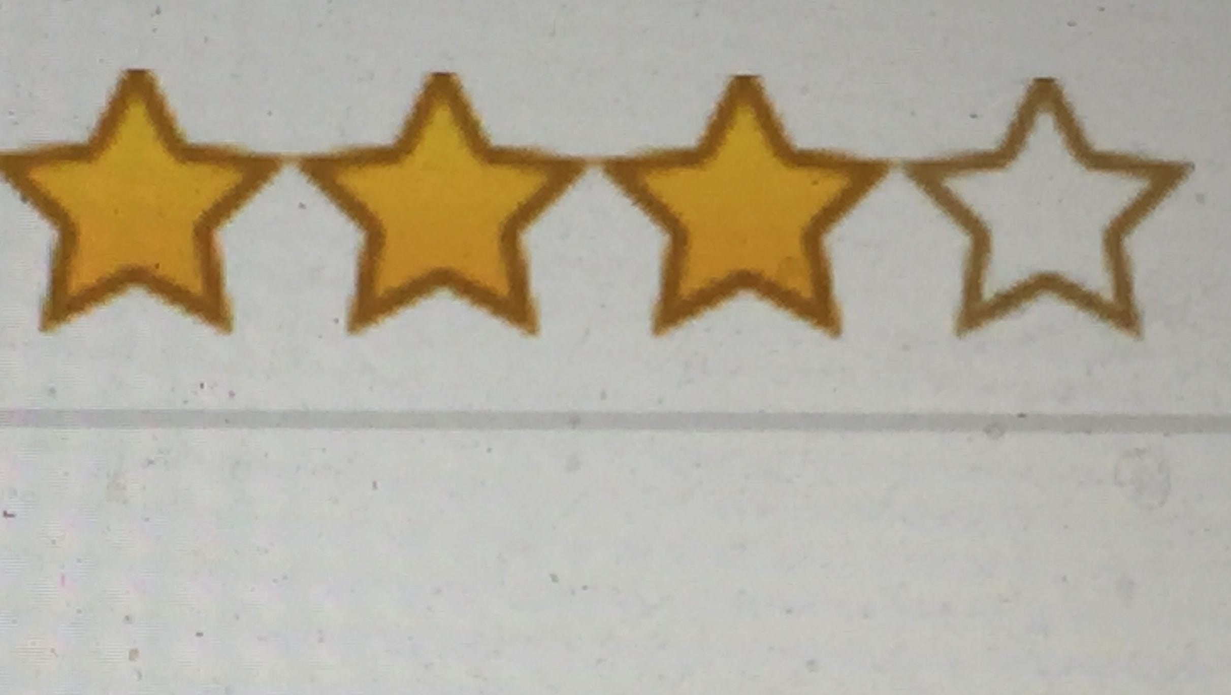 Rating stars for a product on Amazon. Research shows that a 5-star rating isn't actually the best, as if customers don't see at least a few negative reviews they think the system's been gamed.