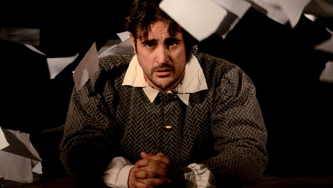 Joseph Cannon stars as "William Shagspeare" in Southwest Shakespeare's "Equivocation."