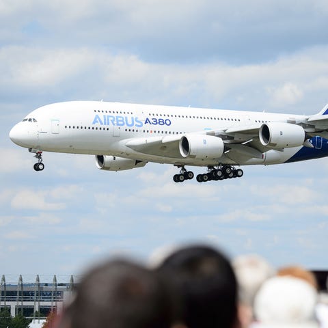 An Airbus A380 -- in the jetmakers signature...