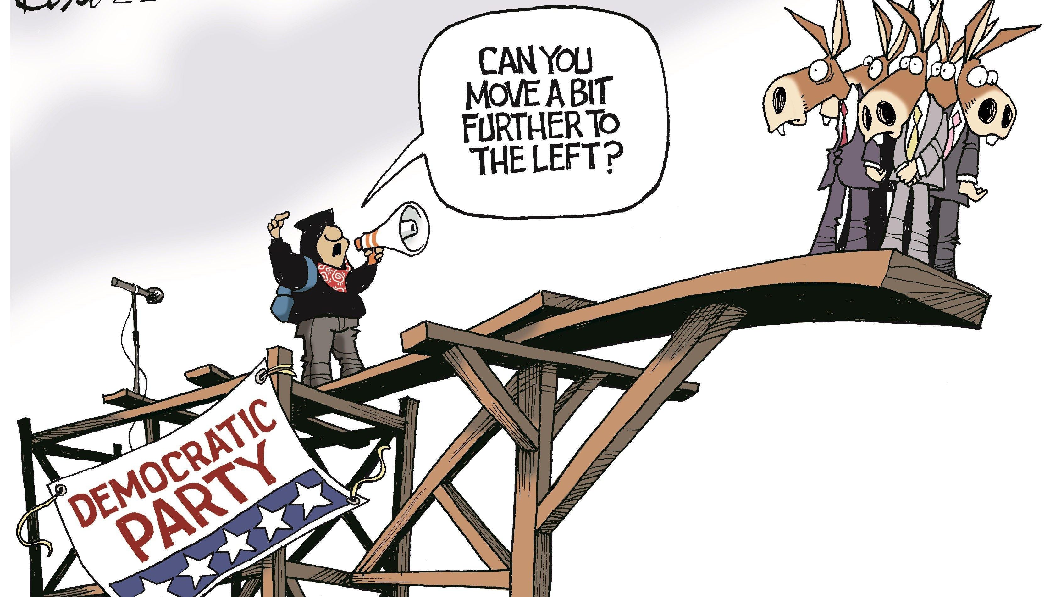 Editorial cartoon: Slide over Editorial cartoon: Slide over