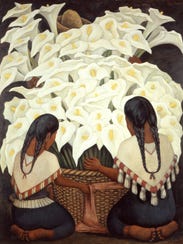 "Calla Lily Vendor" (1943), by Diego Rivera, is featured