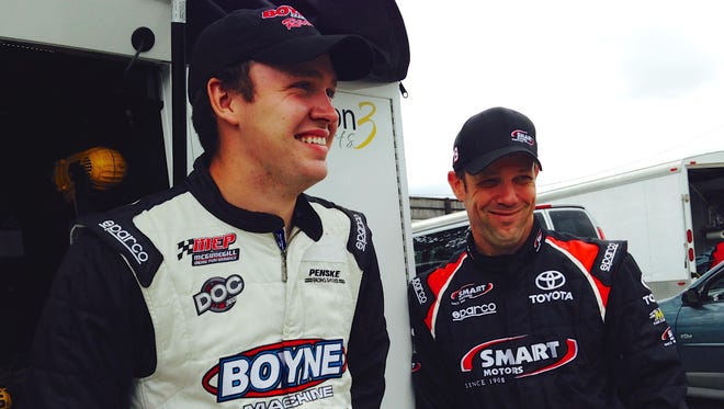 On Friday, Ross Kenseth, left, son of Sprint Cup driver Matt Kenseth, will make his ARCA debut at Michigan International Speedway.