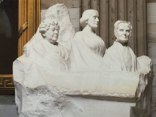 The "Portrait Monument" in the Capitol Rotunda features