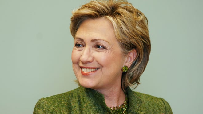 Former U.S. Sen. Hillary Clinton during one of the editorial board meetings she held with the Journal when she represented New York.