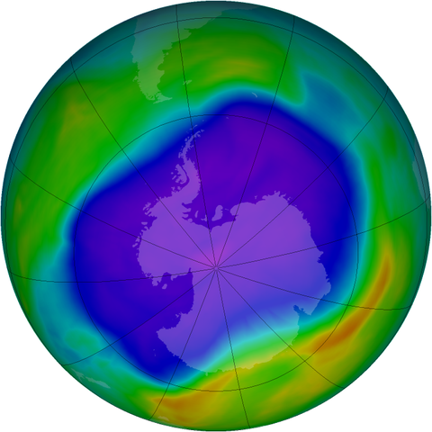 Satellites observed the largest ozone hole over An