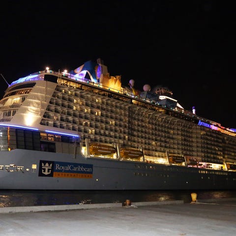 Royal Caribbean's "Anthem of the Seas" docks at...