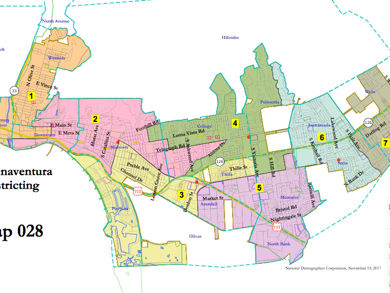 Ventura officials consider new district boundaries