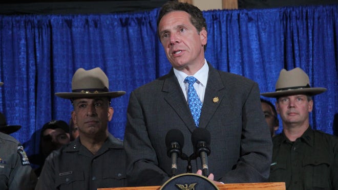 New York Gov. Andrew Cuomo at a Malone, N.Y., news conference where he announced the capture of David Sweat.