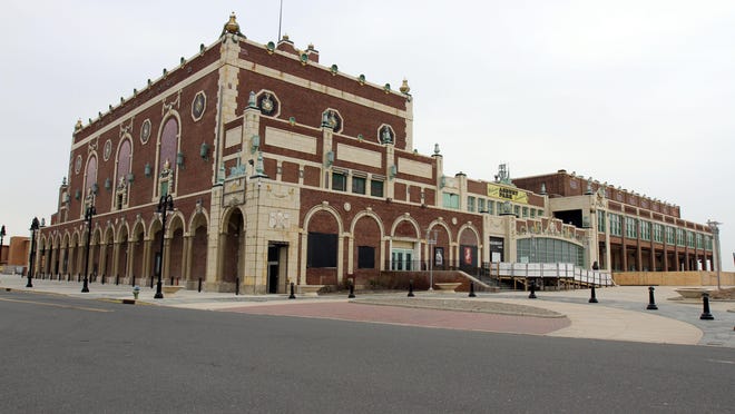 The Paramount Theatre and the adjoining Convention Hall.