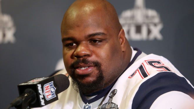 Former Patriot Vince Wilfork's son is charged with stealing several of his father's championship rings.