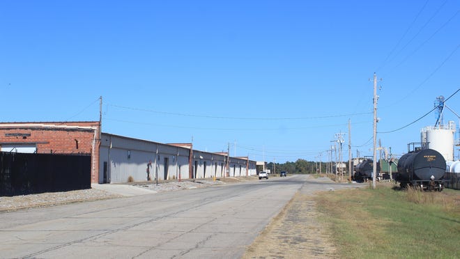 The 7600 and 7500 blocks of Collier Street is seen Tuesday, Oct. 13, 2020, at Chaffee Crossing. More property in Chaffee Crossing was designated on Oct. 6 for construction of warehouses on the street, but not before a director expressed his displeasure with the resolution.