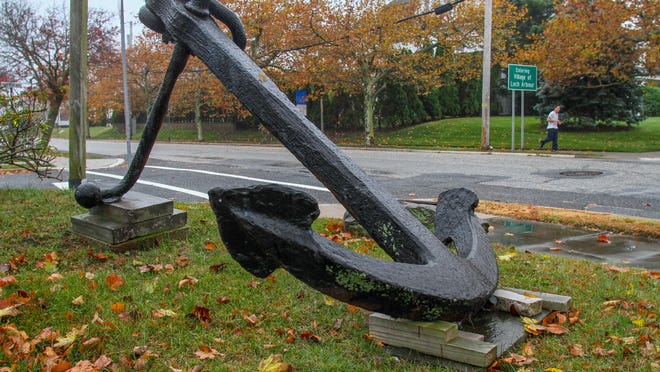 
Nov. 13 is the anniversary of the sinking of the New Era clipper ship off Asbury Park on Nov. 13, 1854, where more than 200 people died. This is what is believed to be the anchor of the New Era, located at the corner of Elberon and Norwood avenues in Allenhurst, right at the border of Loch Arbour. 
