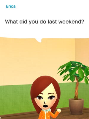 A screenshot of the Nintendo app Miitomo.
