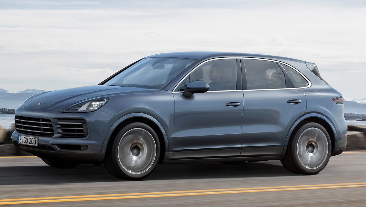 This photo provided by Porsche shows the 2019 Porsche Cayenne that was shown at the 2017 Frankfurt auto show. Fully redesigned for the 2019 model year, the new Cayenne features a lighter chassis, more powerful engines and a revised interior. (Courtesy of Porsche Cars North America Inc. via AP)
