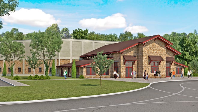 Brown County broke ground on the Brown County Music Center in July 2018. In August, it will host its first show. This is a rendering of what the outside will look like.
