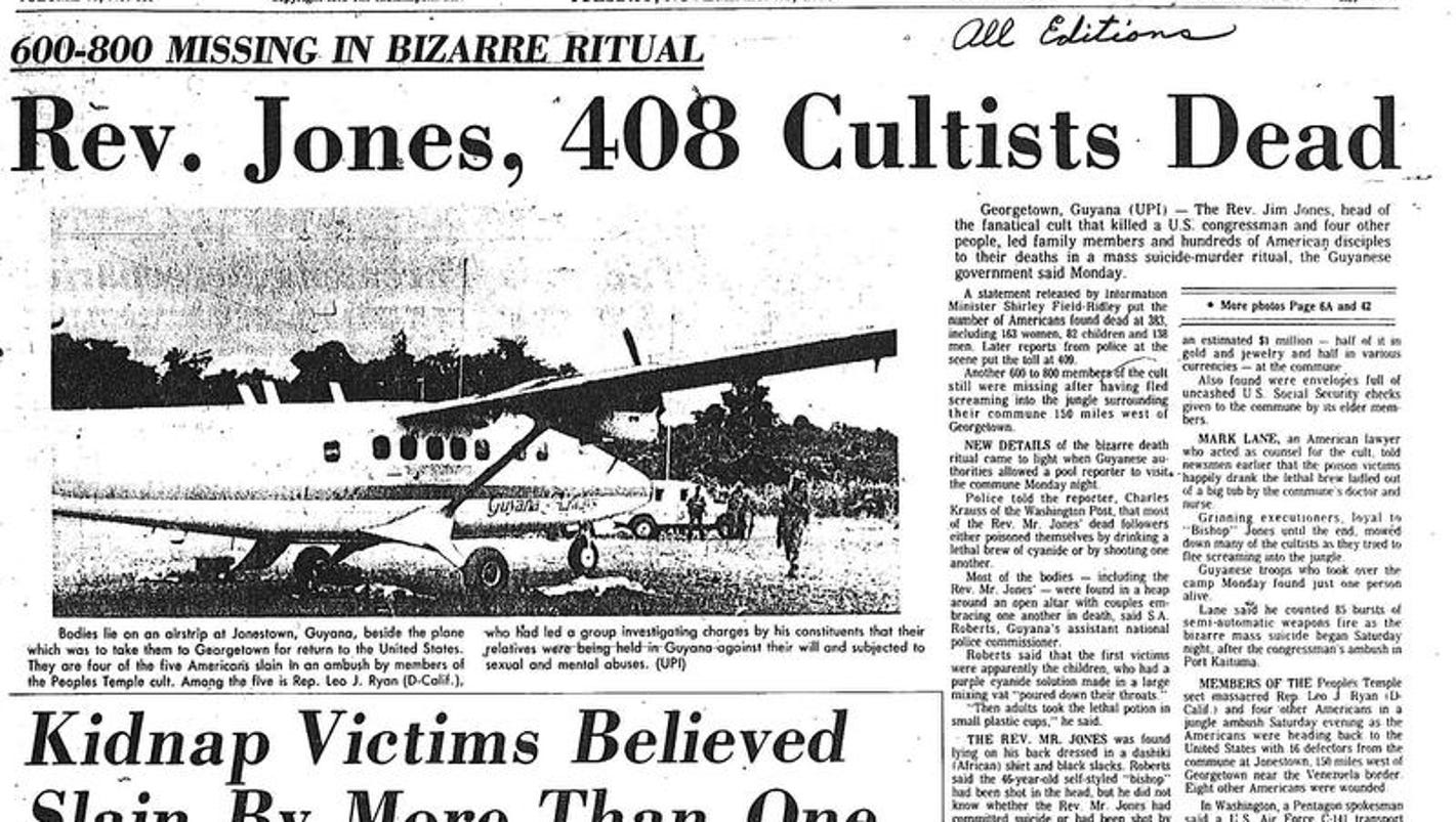 1978 Jonestown massacre hit home for Indiana boyhood residence of Rev. Jim Jones