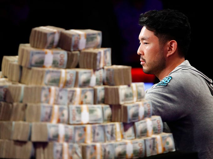 John Cynn competes during the World Series of Poker