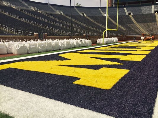 New Field Installed At Michigan Stadium