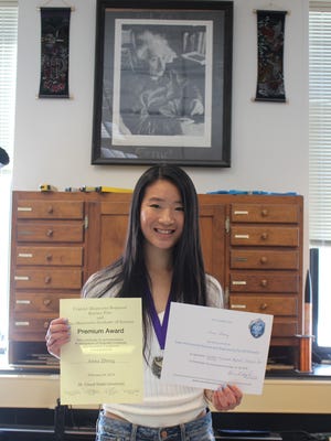 Anna Zheng received the top award in the regional Minnesota State Science & Engineering Fair.