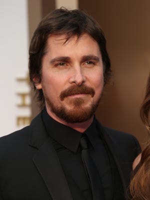Christian Bale arrives at the 86th annual Academy Awards.