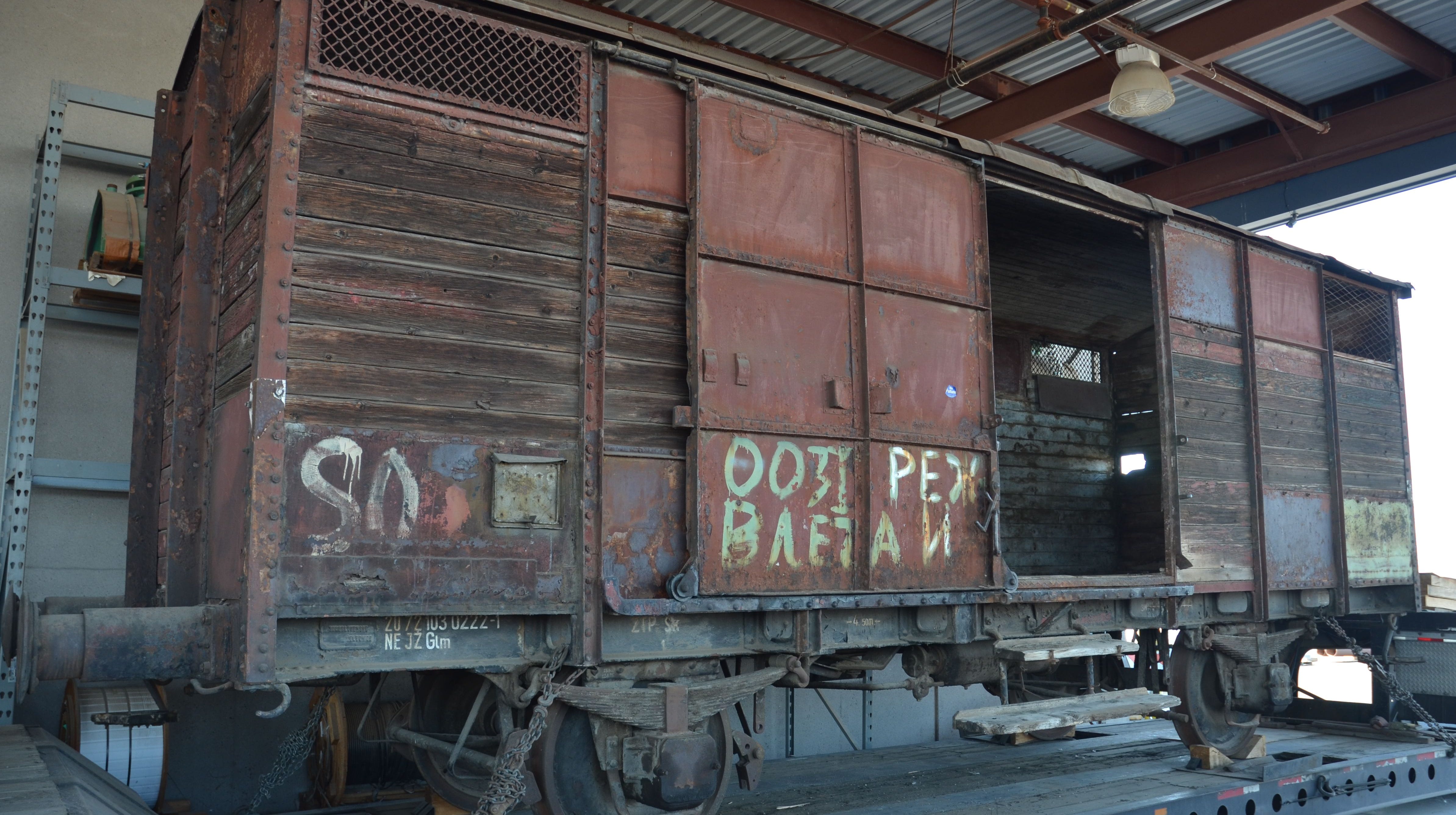 WWII rail car shown at Chandler Holocaust event
