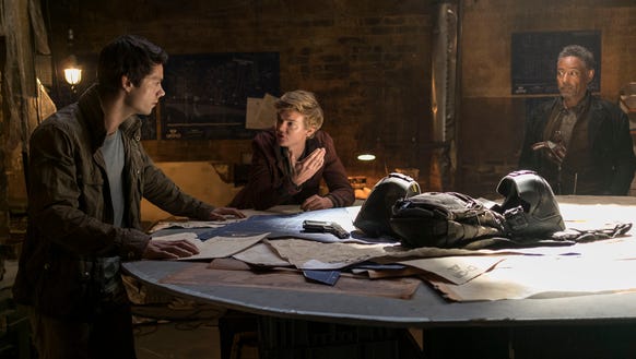 Dylan O'Brien, from left, and Thomas Brodie-Sangster