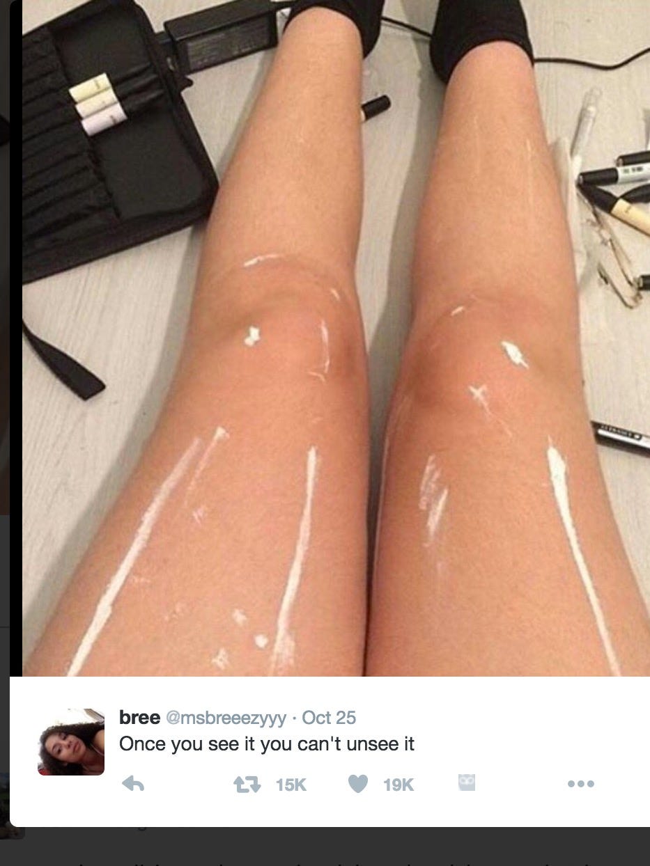 Shiny Legs Or White Paint The Internet Is Going Crazy Over