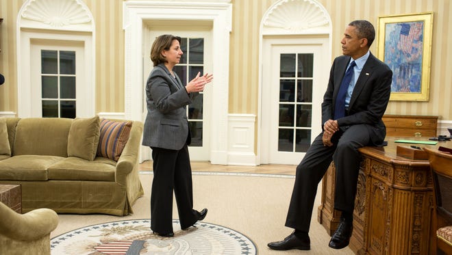 Lisa Monaco, assistant to the president for homeland security and counterterrorism, and President Obama in April.