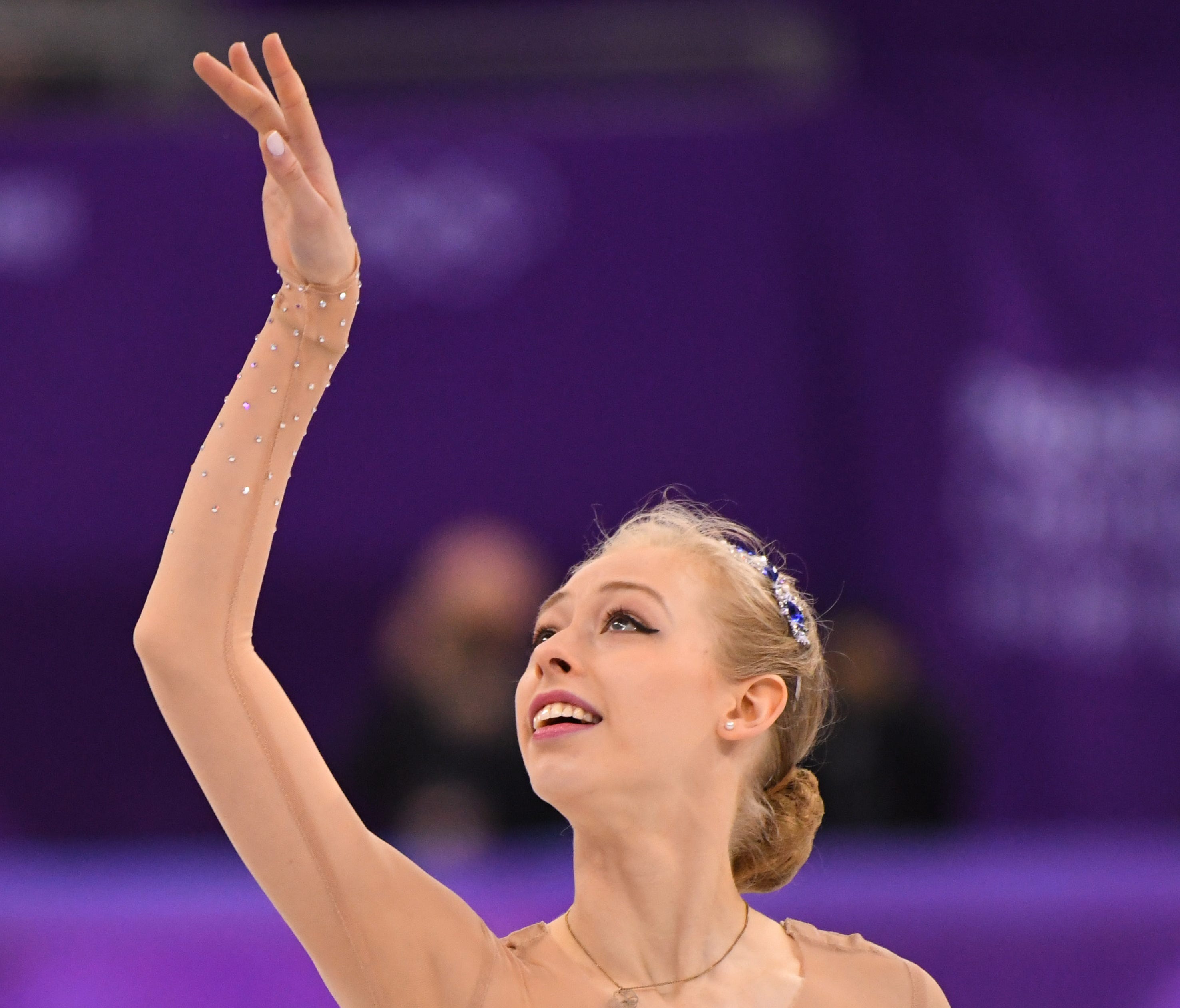 Bradie Tennell (USA) competes in the women's free skate program.