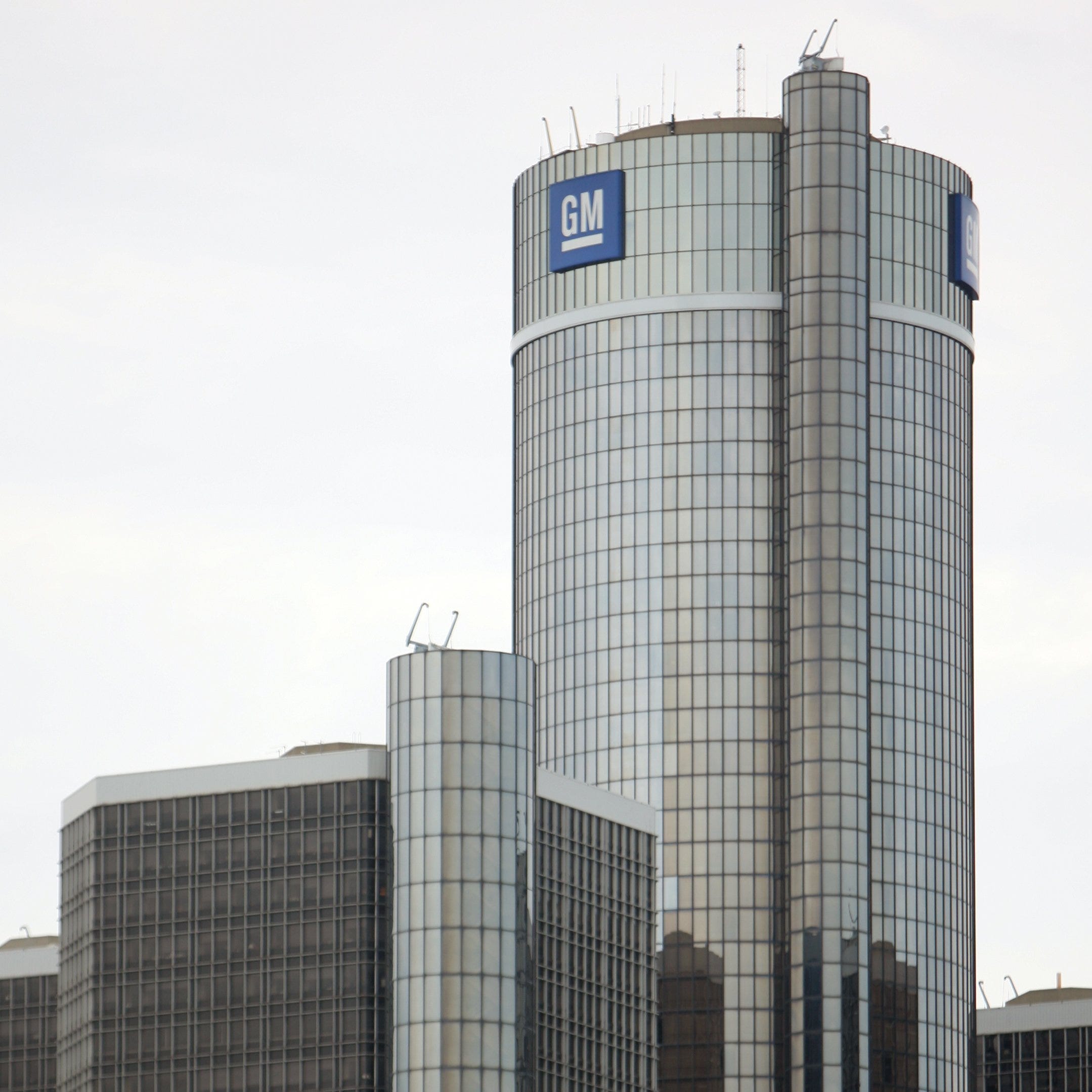 General Motors' headquarters at the Renaissance Center in Detroit.