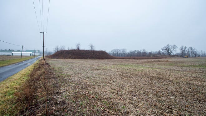Land to the rear of 6287 Lincoln Highway, Hellam Township Wednesday with Blessing Road to the left.