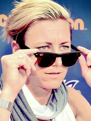 Abby Wambach attends the Nickelodeon Kids' Choice Sports Awards 2015 at UCLA's Pauley Pavilion on July 16, 2015 in Westwood, California.