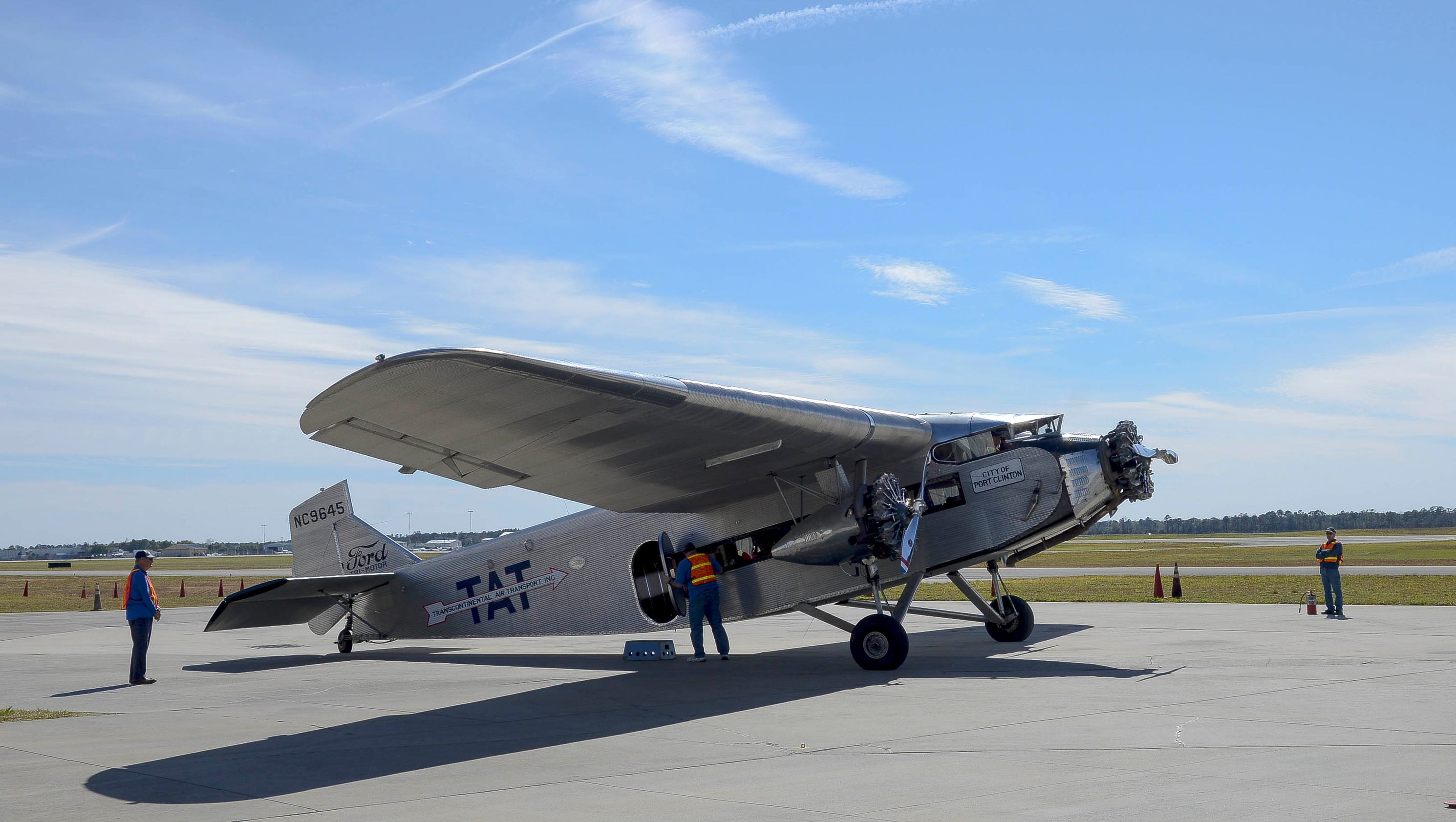 Ford TriMotor 'Tin Goose' airplane flies over Titusville this weekend