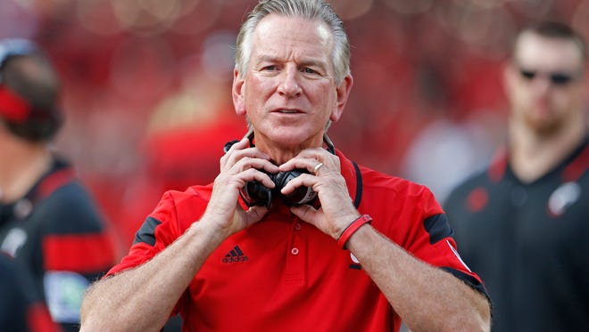 Tommy Tuberville watches as UC takes on the Ohio State Buckeyes on Sept. 27.