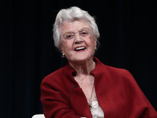 Angela Lansbury speaks at a PBS panel for 'Masterpiece's