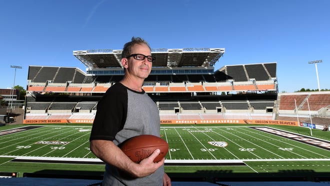 Sports reporter Gary Horowitz is photographed at Reser Stadium.