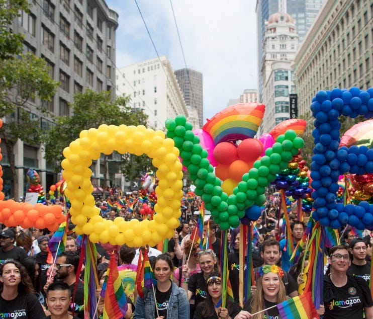 San Francisco Pride parade on June 25, 2017.