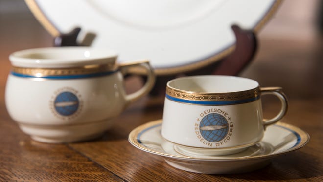 Dinnerware recovered from the Hindenburg disaster on display at the museum. The Ocean County Historical Museum has a Hindenburg collection which includes china that was recovered from the wreckage of the airship.
Toms River, NJ
Wednesday, April 26, 2017
@dhoodhood